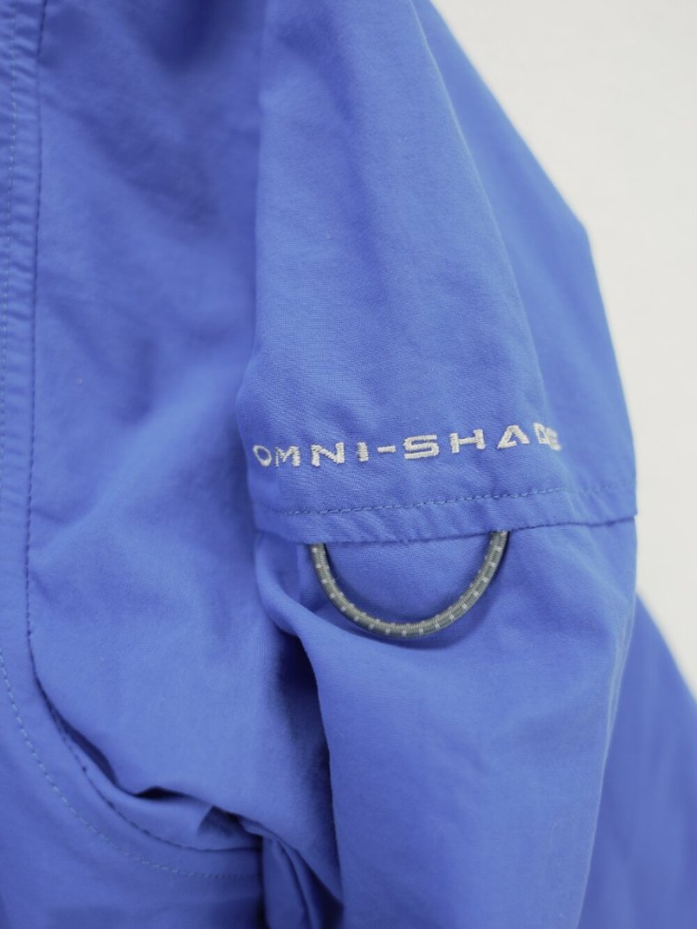 Columbia PFG Shirt Mens L Blue 100% Polyester Omni Shade Vented Fishing Ocean - Picture 5 of 10